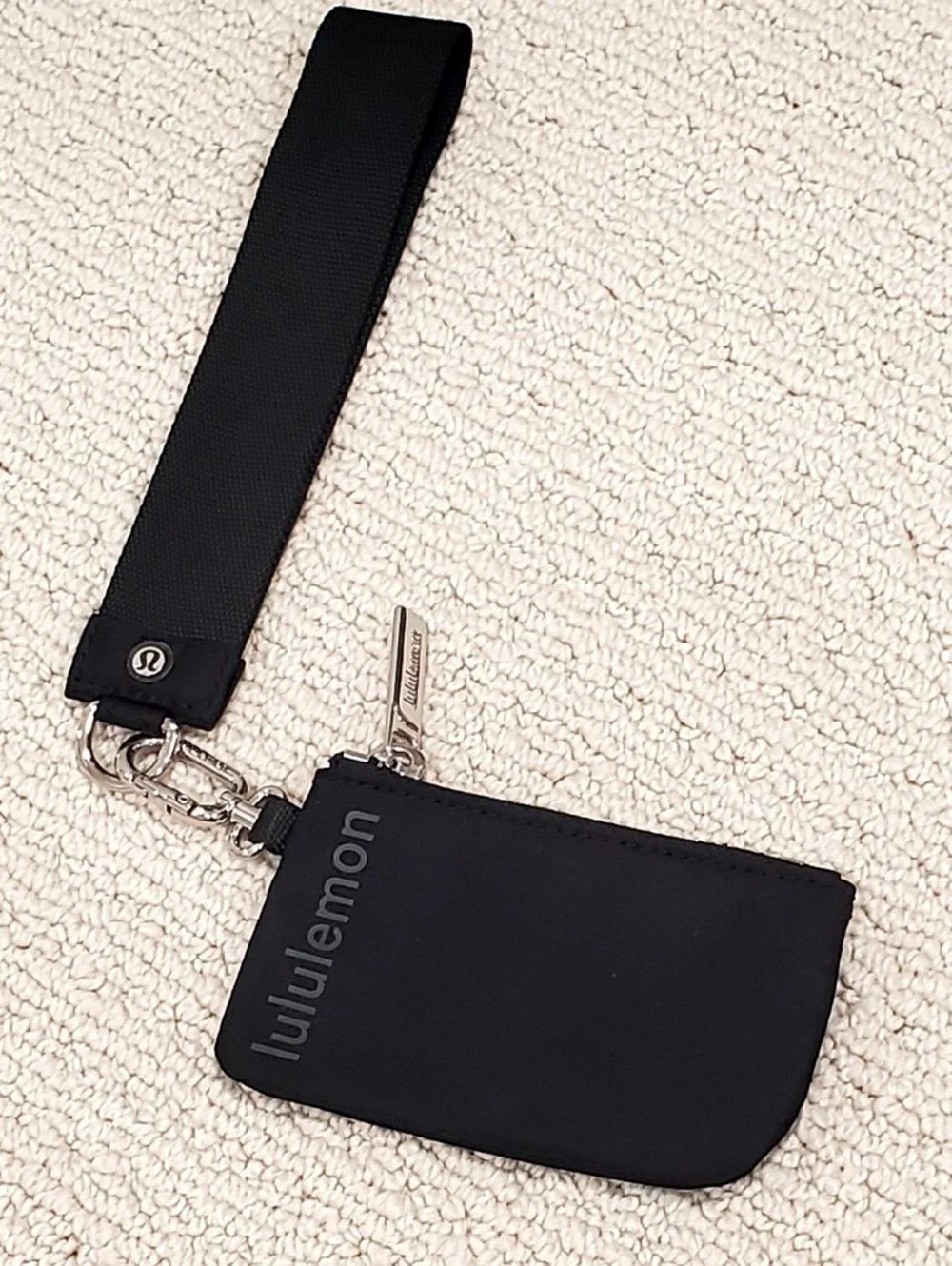 Lululemon Nylon Zip Pouch, Clip, Wrist Strap, Black, Back To School! NWOT